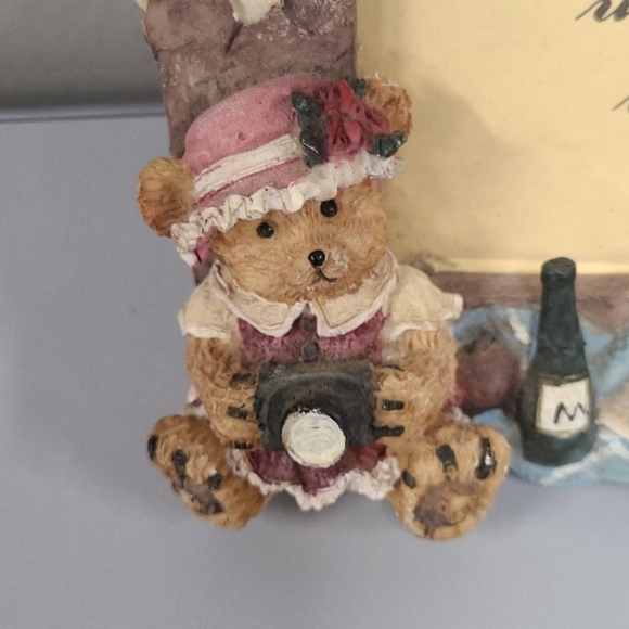 VINTAGE Risen Teddy Bear Picture frame 3.5 x 5 - Picture 2 of 5
